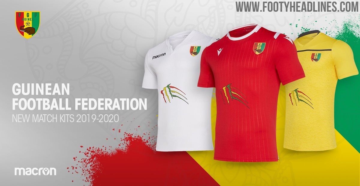 Last Minute Custom Kits - First-Ever | Macron Guinea 2019-20 Home, Away &  Third Kits Released - Footy Headlines
